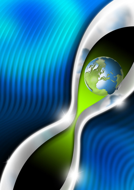 Blue Green and Metal Background - Photo, Image