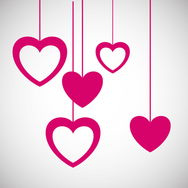 Love with heart design, vector illustration - Вектор,изображение
