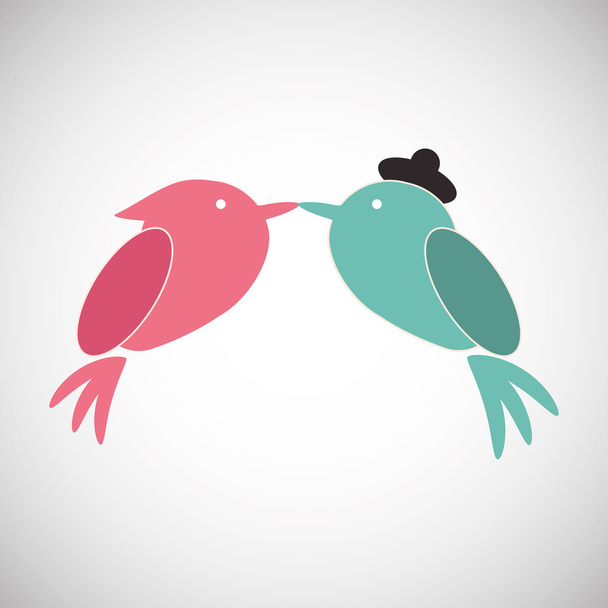 Love with bird design, vector illustration - Vektor, kép