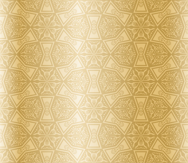Padrão de damasco de ouro sem costura
  - Vetor, Imagem