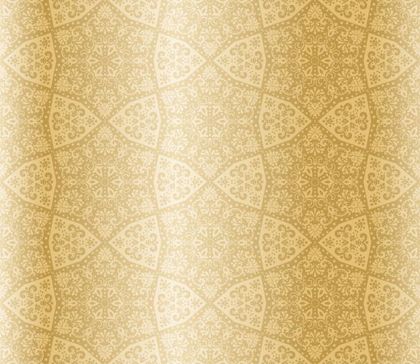 Patrón de damasco de oro sin costuras
  - Vector, imagen