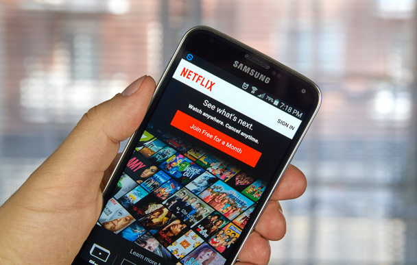 Netflix app on android cell phone - Photo, Image