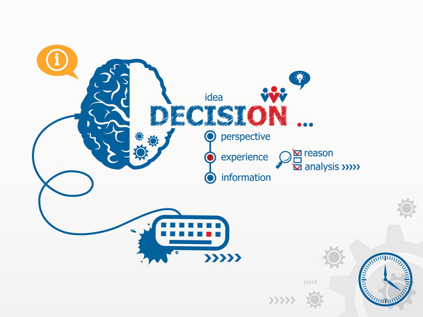 Decision design illustration concepts for business, consulting,  - Vector, Image