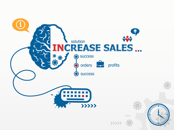 Increase sales design illustration concepts for business - Vector, Image