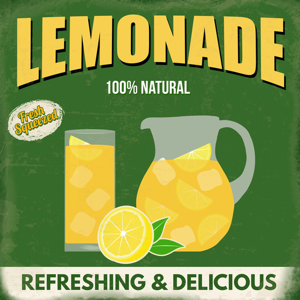 Lemonade retro poster  - Vector, Image