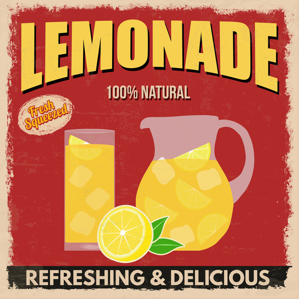 affiche rétro limonade
  - Vecteur, image