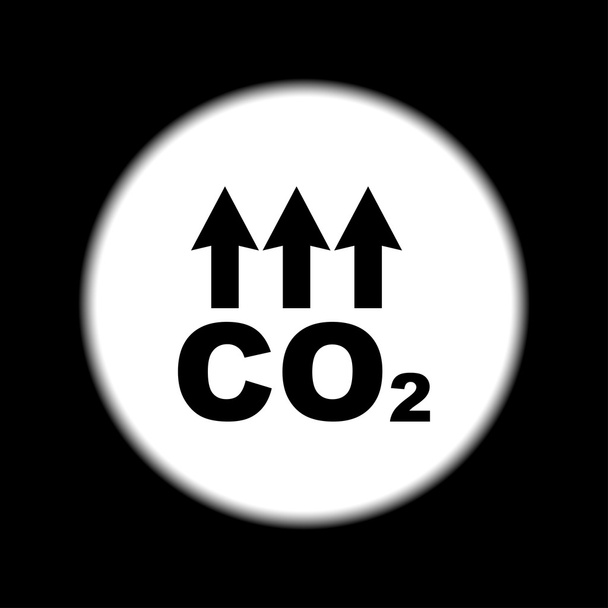 Chemistry sign. CO2 carbon dioxide icon - Wektor, obraz