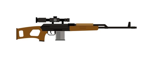 Vector Assault Rifle zware sniper futuristische wapen met granaatwerper militaire grote wapens karabijn pistool. - Vector, afbeelding