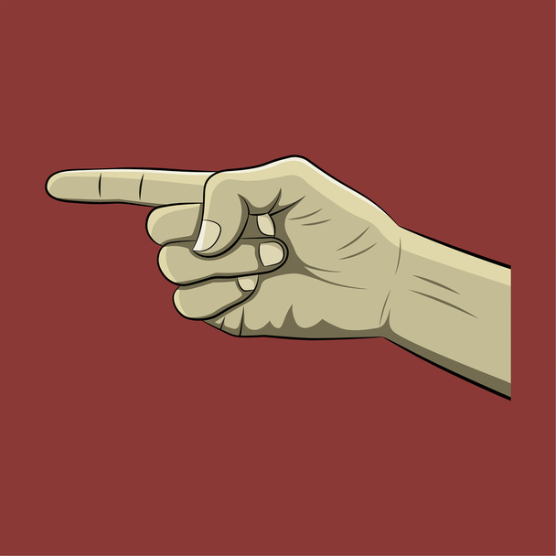 Realistic hand with pointing finger - Vector, Image