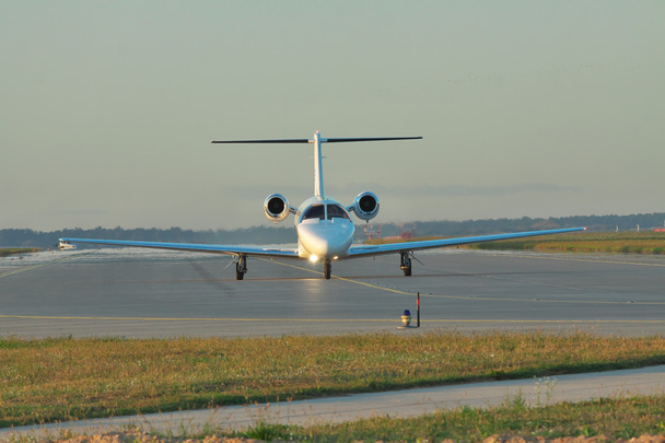 Private business jet on runway - Photo, Image