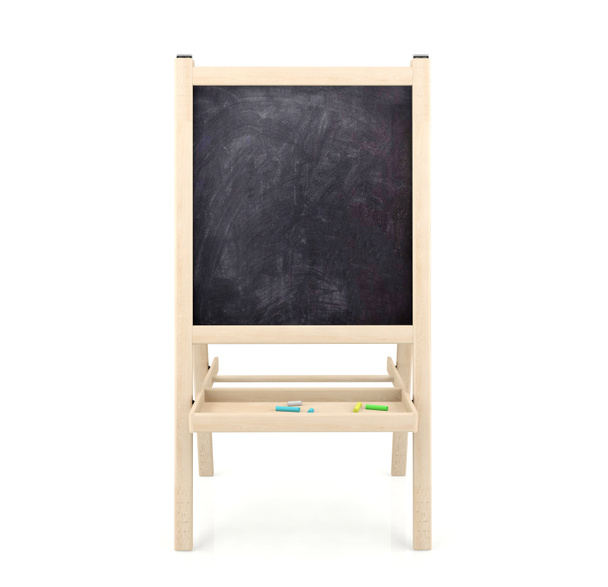 Blank blackboard on wooden stand - Photo, Image