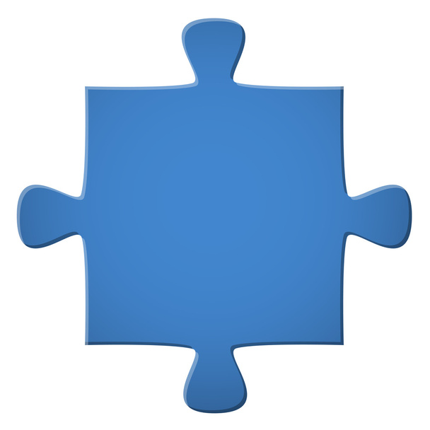 Mavi parça puzzle - Vektör, Görsel