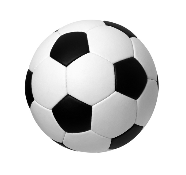 Ballon de football sur blanc
 - Photo, image