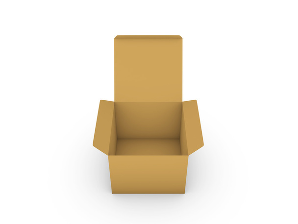Kartonnen doos - 3d weergegeven beeld - Foto, afbeelding