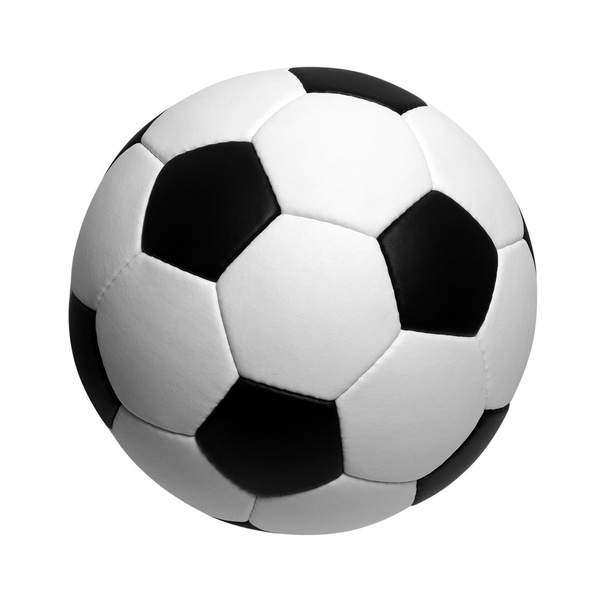 白に隔離されたサッカーボール - 写真・画像