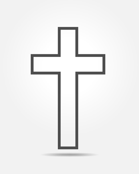 Black Christian Cross - vector illustration. - Vector, Image