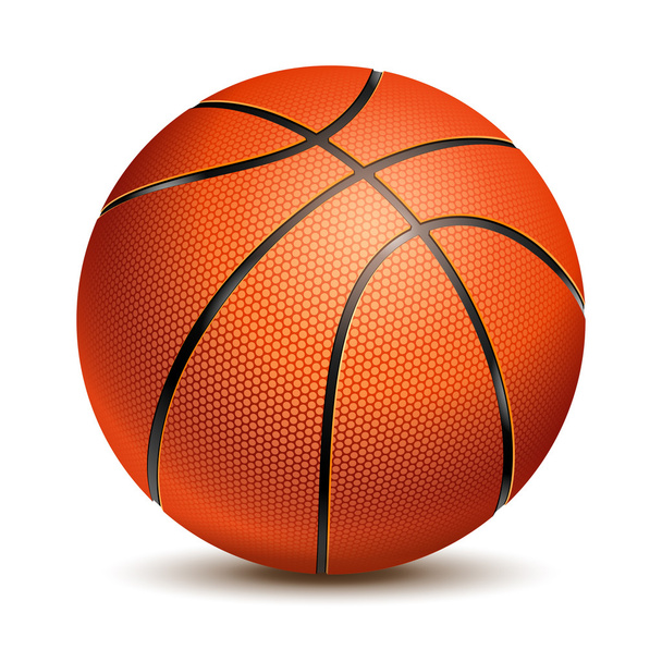 Basketbal geïsoleerd op witte achtergrond - Vector, afbeelding