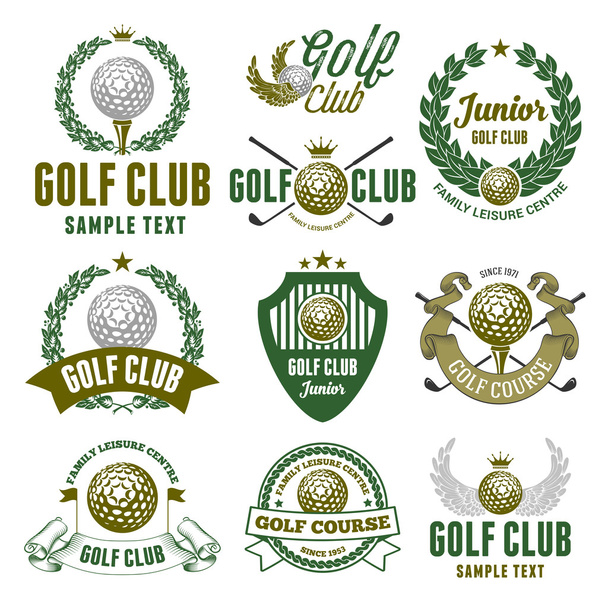 Emblemas, logotipos y emblemas del club de golf
 - Vector, imagen