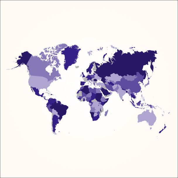Mapa do Mundo com Globos detalhado editável
. - Vetor, Imagem