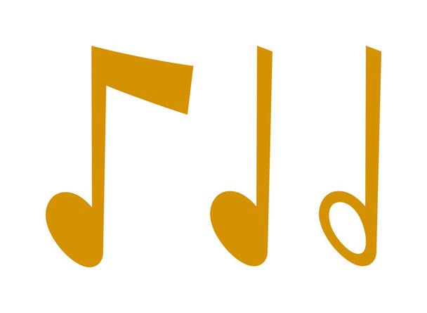 Vector iconos de oro conjunto música nota melodía símbolos vector ilustración
. - Vector, Imagen