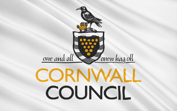 Bandera del condado de Cornwall, Inglaterra
 - Foto, imagen
