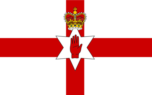 Σημαία της Βόρειας Ιρλανδίας, του Ηνωμένου Βασιλείου της Μεγάλης Βρετανίας - Φωτογραφία, εικόνα
