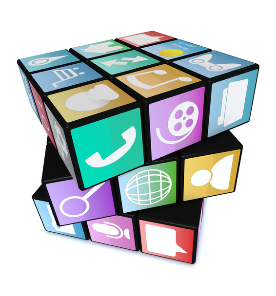 mobile apps icons - Foto, afbeelding