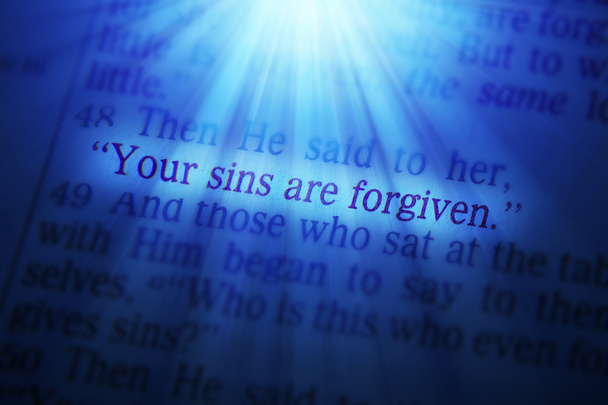 Bibeltext - Ihre Sünden sind vergeben - Foto, Bild