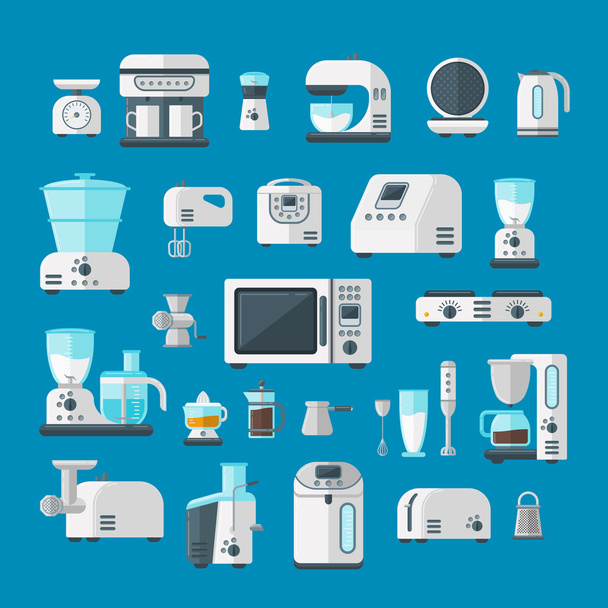 Home electronics appliances elements infographics template concept vector. - Vektör, Görsel