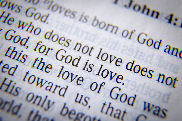 Bibeltext Gott ist Liebe - 1. Johannes 4: 8 - Foto, Bild