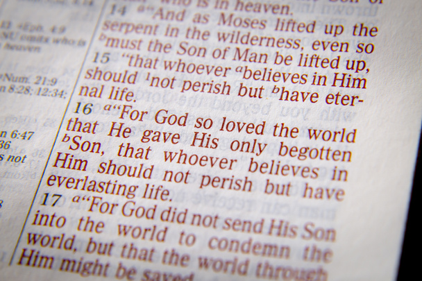 Tekst van de Bijbel - God alzo lief de wereld - John 3:16 - Foto, afbeelding