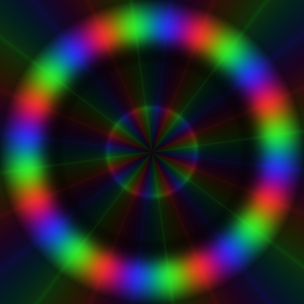 Színes rgb lámpák körkörös minta centripetális sugarak - Fotó, kép