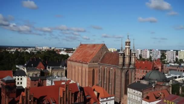 Toruń to miasto w północnej Polsce na Wiśle - Materiał filmowy, wideo