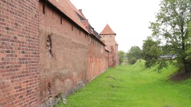 Castillo de la Orden Teutónica en Malbork, Polonia - Metraje, vídeo