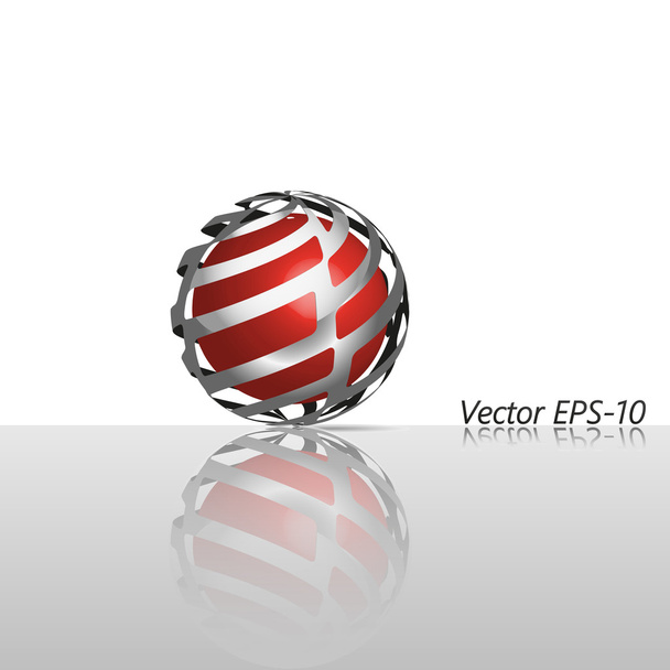 Abstract glass hi-tech sphere logo icon - Vecteur, image