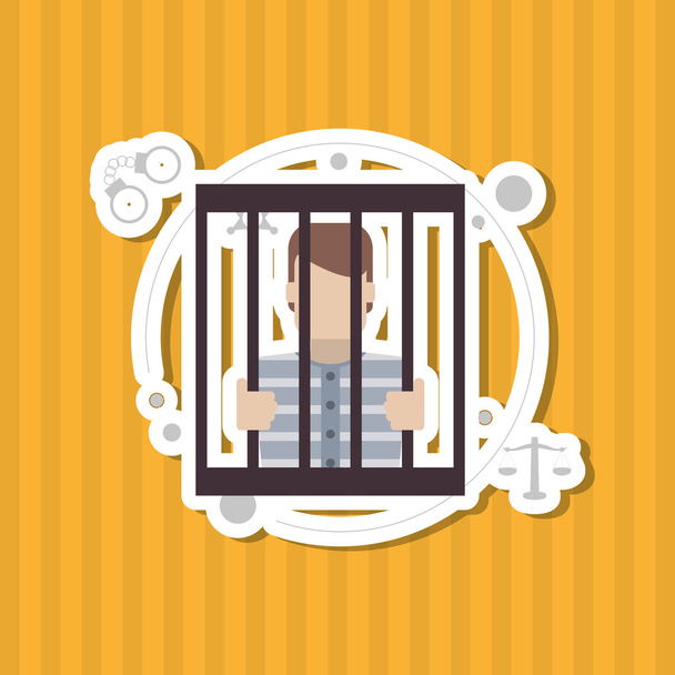 jail  icon design - Vector, Image