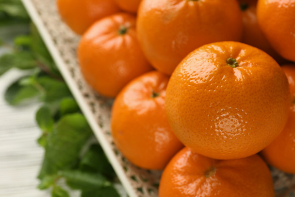Fresh delicious tangerines - Фото, изображение