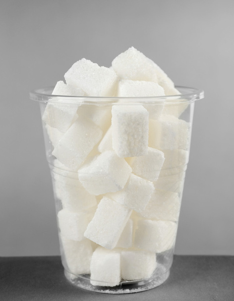 glass full of sugar - Foto, imagen