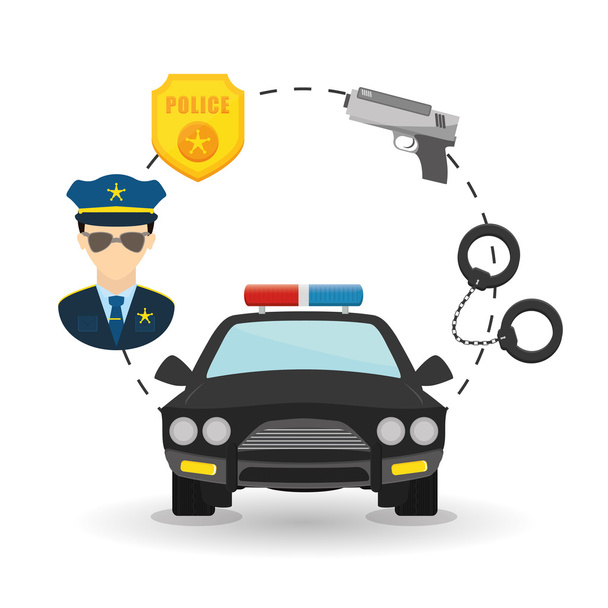 icône de police design
 - Vecteur, image