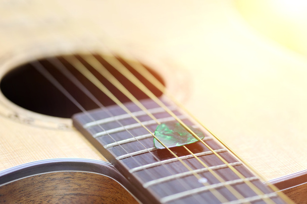 Close-up acoustic guitar  - Photo, Image