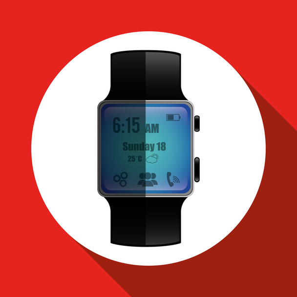 smart watch icon design, vector illustration - Vettoriali, immagini
