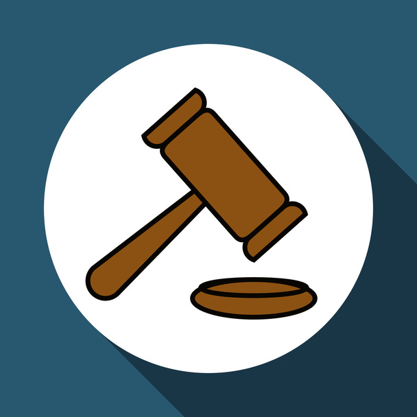 law and justice icon design, vector illustration - Vektori, kuva