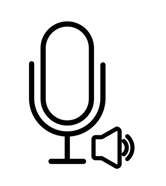 design de ícone de microfone, ilustração vetorial
 - Vetor, Imagem