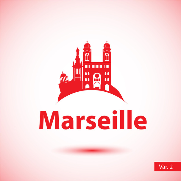 Vector silhouette of the symbol of Marseille, France. - Вектор, зображення