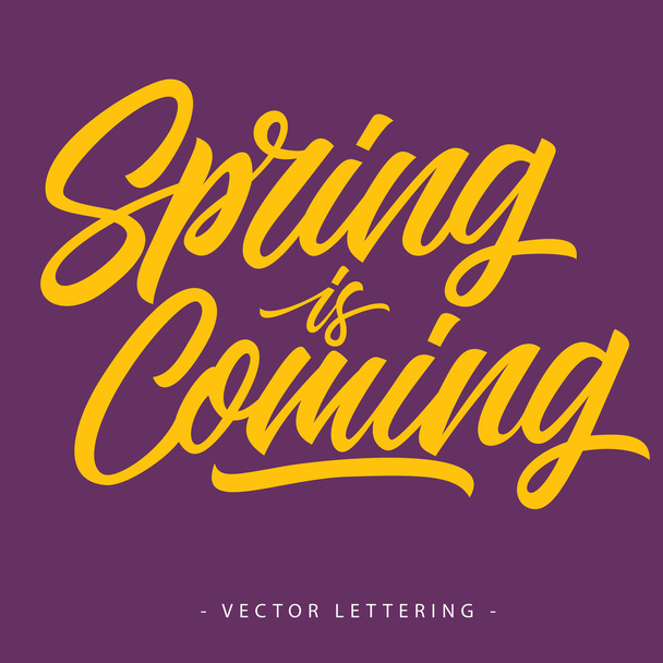 Jaro se blíží nápis - Vektor, obrázek