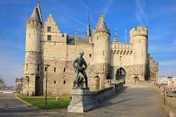 Kansallinen merimuseo linnassa Het Steen "Antwerpenissä, Belgiassa
 - Valokuva, kuva