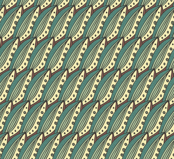 Paisley hand drawn seamless pattern. Ethnic elements. Vector background - Vektor, obrázek