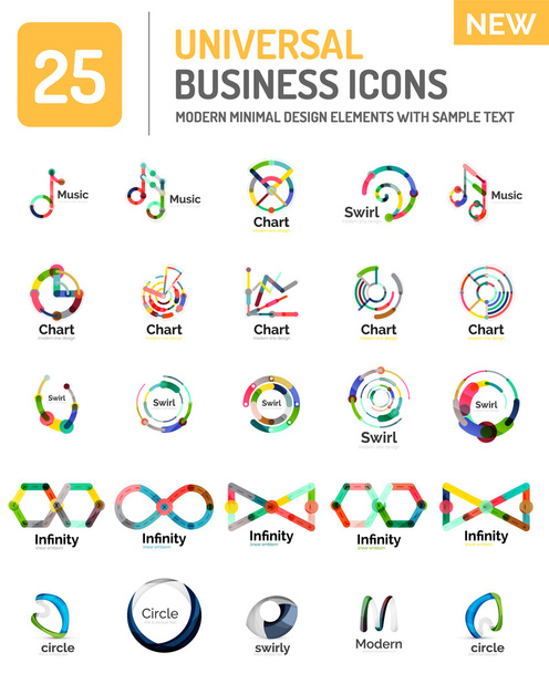 icone astratte di business
 - Vettoriali, immagini