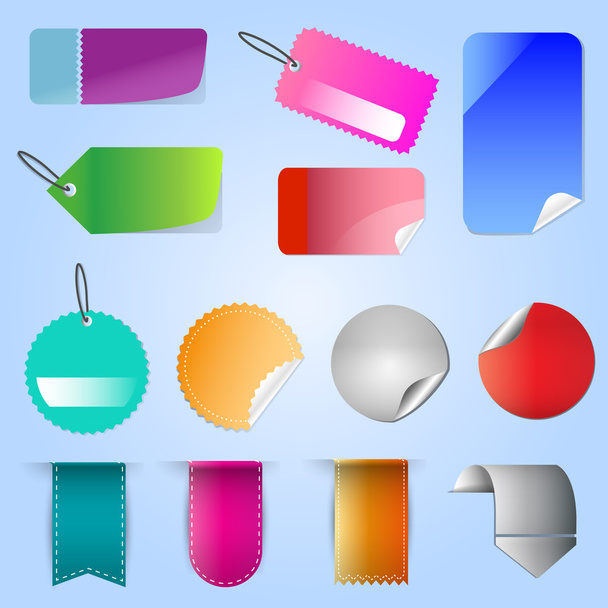 Special offer colorful stickers set. Vector illustration. - Vector, Image