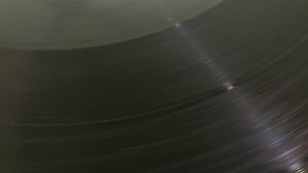 DJ Turntable. Top shot close-up of a spinning vinyl. - Footage, Video